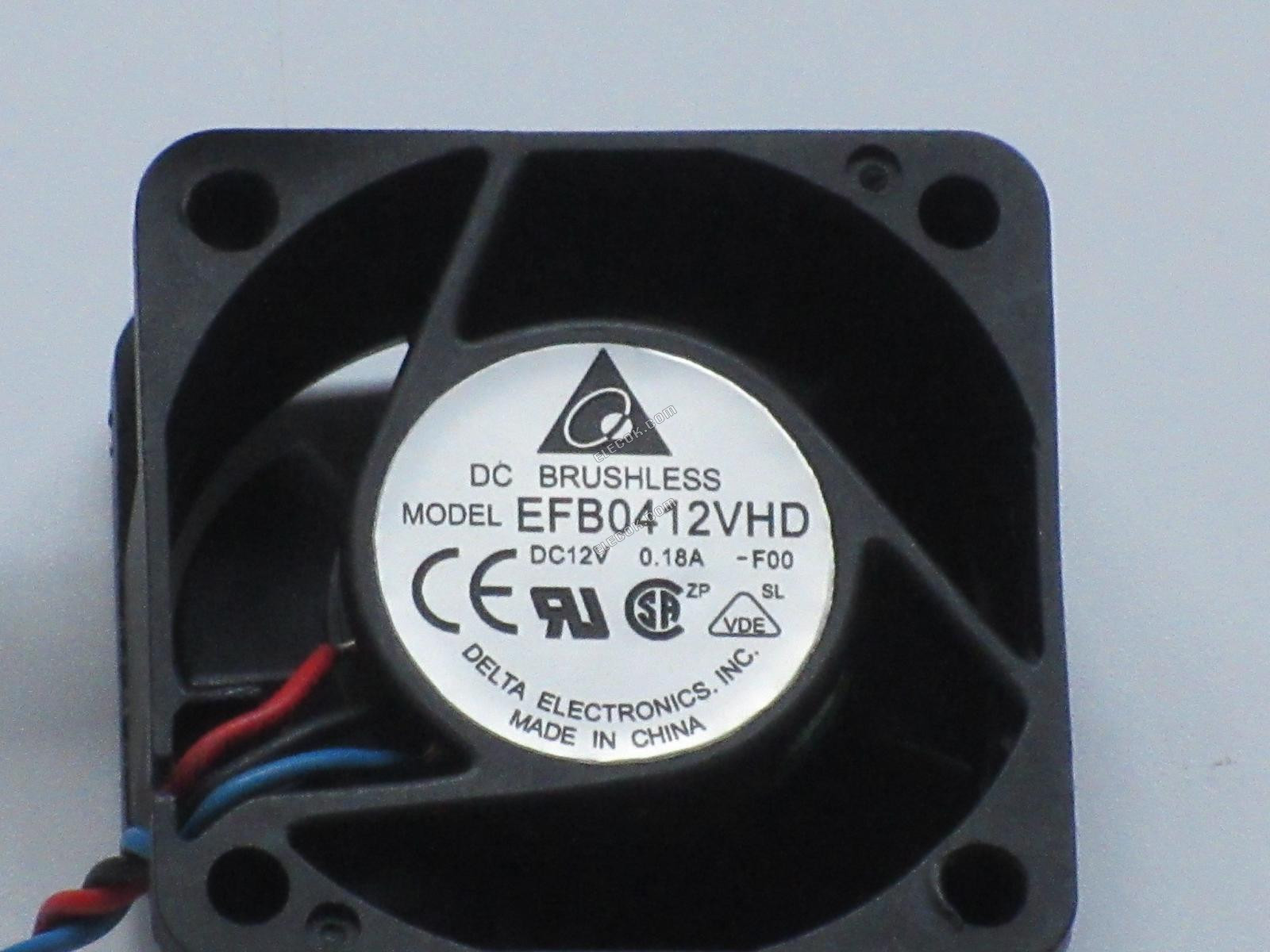 DELTA EFB0412VHD-F00 DC12V 0,18A 3 vezeték Hűtőventilátor 