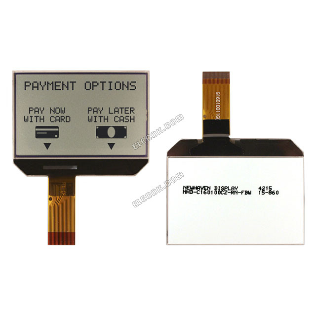 NHD-C160100CZ-RN-FBW Newhaven Display LCD Graphic Kijelző Modul 160 x 100 FSTN + 51,5 x 39,7 x 2,1 