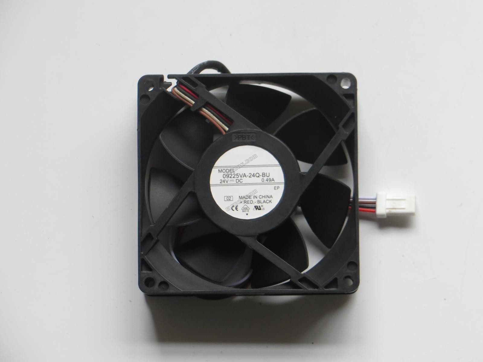 NMB-MAT / Minebea 09225VA-24Q-BU Serverový čtvercový Ventilátor 09225VA-24Q-BU, 02 24V DC 0,49A 4 vodiče Chladicí Ventilátor 