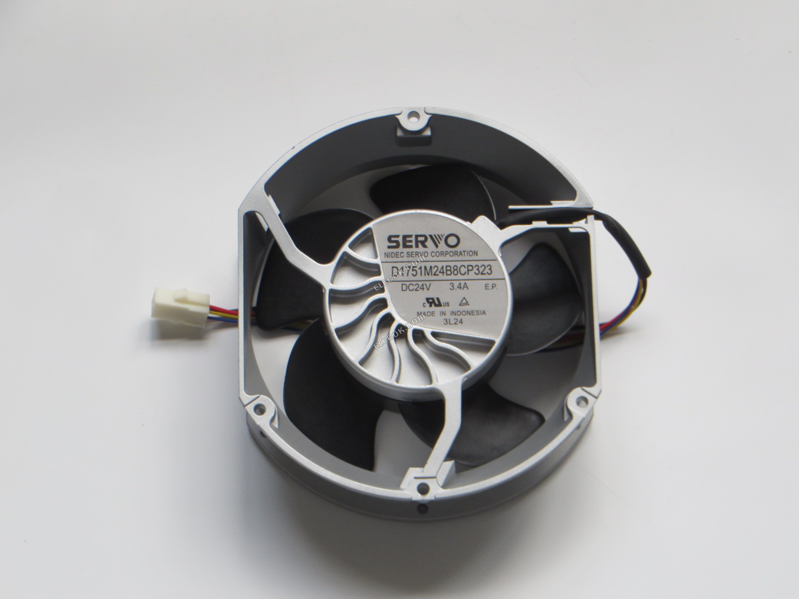 SERVO D1751M24B8CP323 24V 3,4A 4 vezeték hűtőventilátor, eredeti felújított Ezüst 