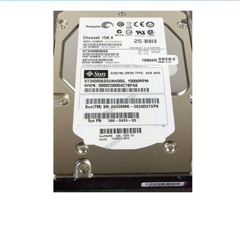 Sun Oracle Hard Disk XRB-SS1CE-450G15K 540-7780 390-0424 for U27