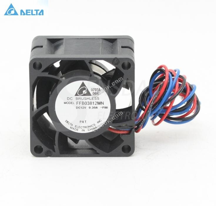 DELTA FFB03812MN 12V 0,3A 3W 3 vezeték Hűtőventilátor 