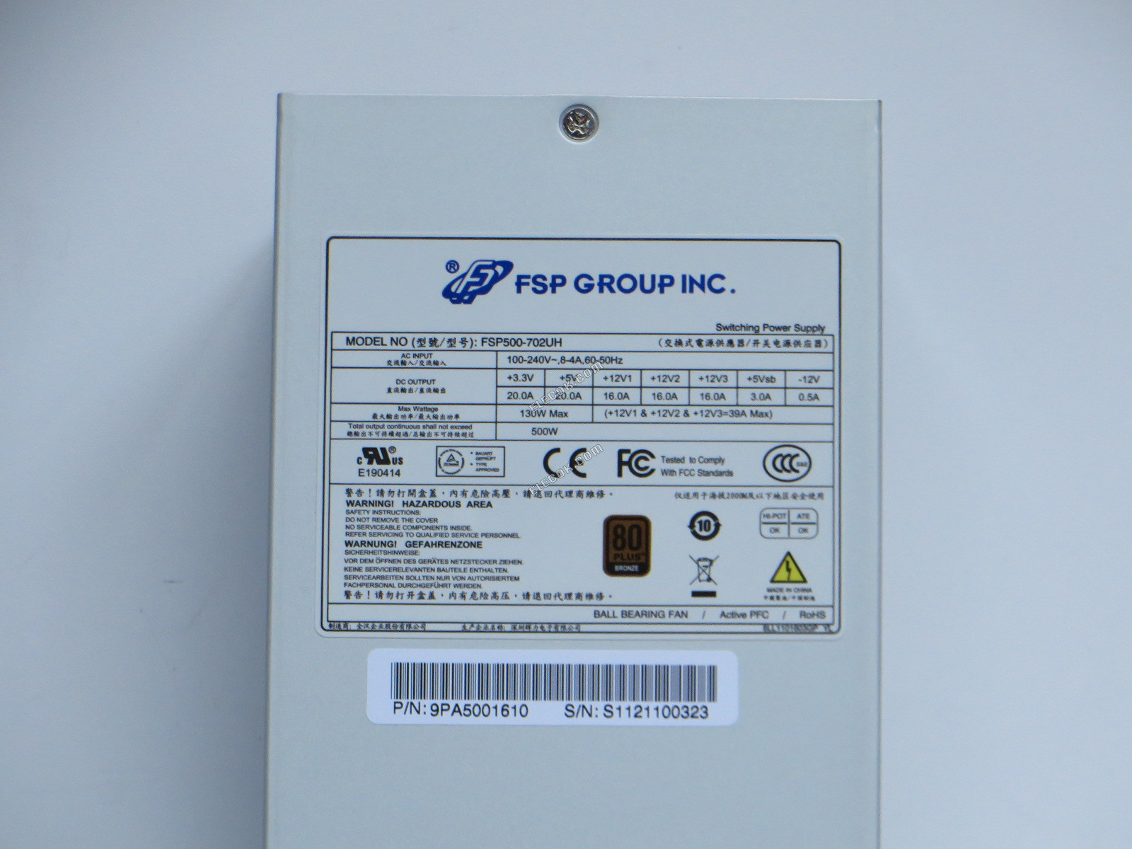 Advantech FSP500-702UH Napájecí Zdroj Pro Servery 500W, FSP500-702UH 