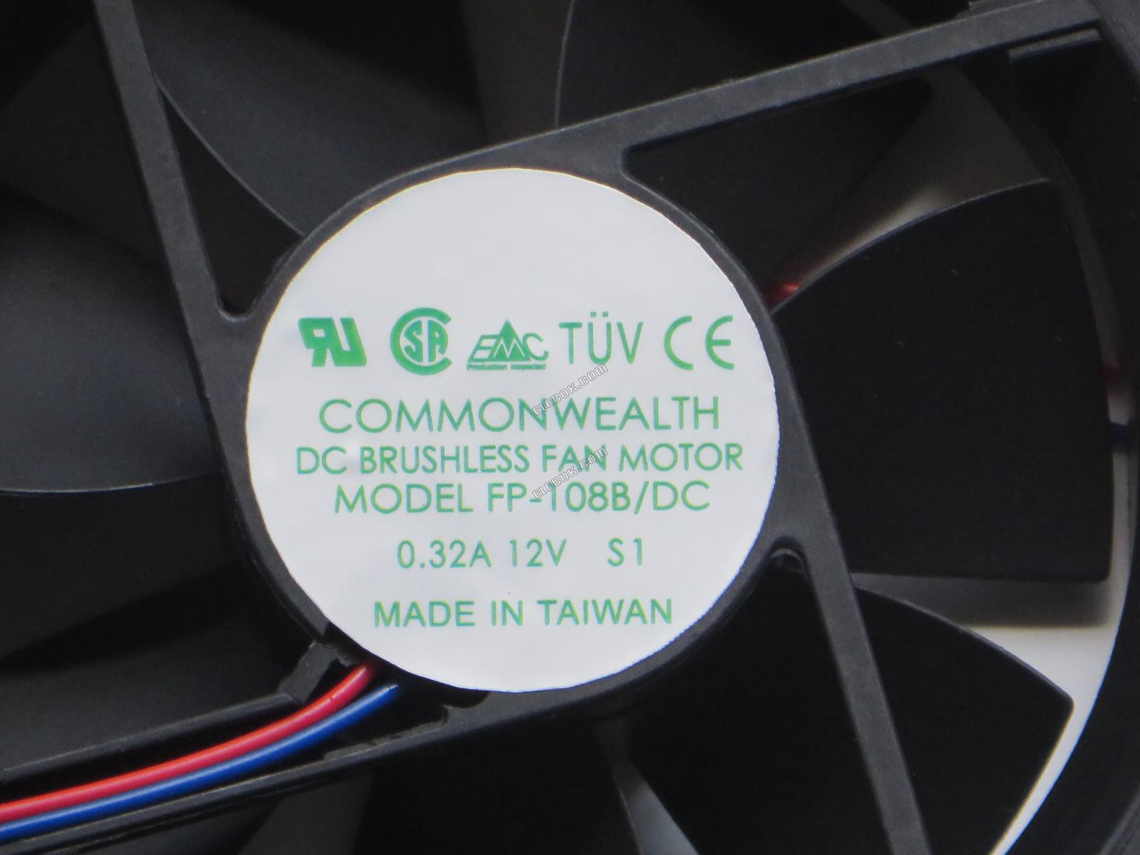 Commonwealth FP-108B/DC S1 12V 0,32A 2 vezeték Hűtőventilátor 