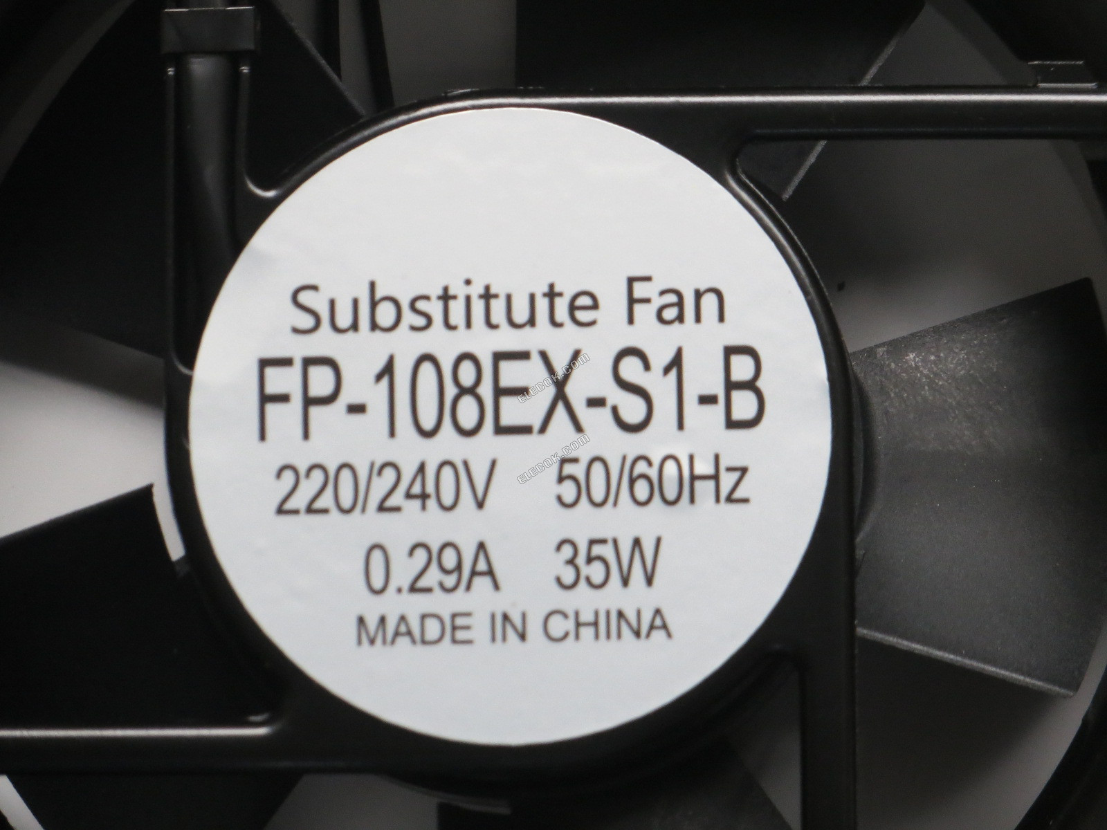 COMMONWEALTH FP-108EX-S1-B AC220/240V 50/60Hz 0,29A 35W 2 vodiče Ventilátor, náhrada oval tvar 