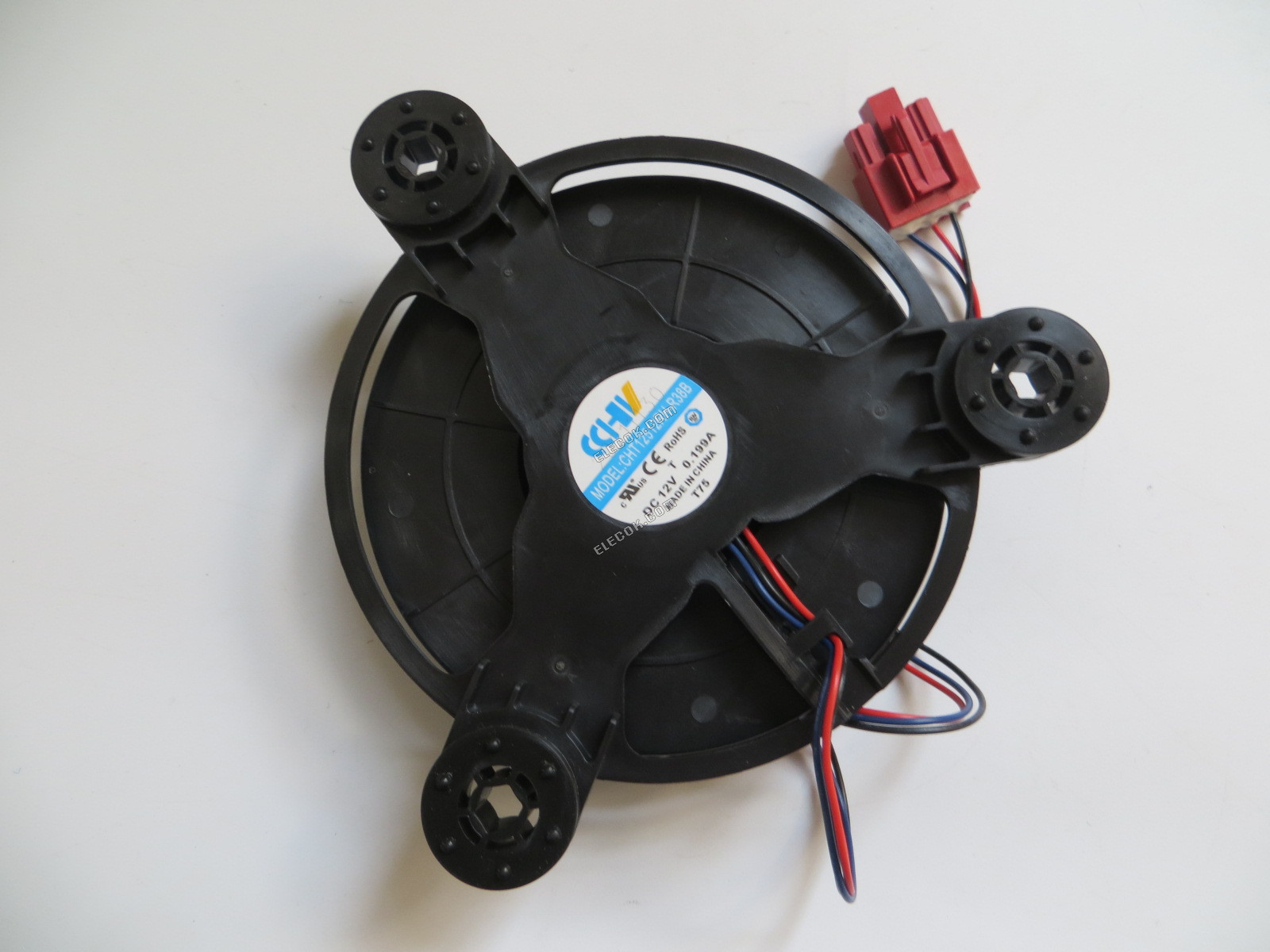 C&amp;C CHT12512RH-R38B 12V 0,199A 3 vezeték Hűtőventilátor, helyettesítő 