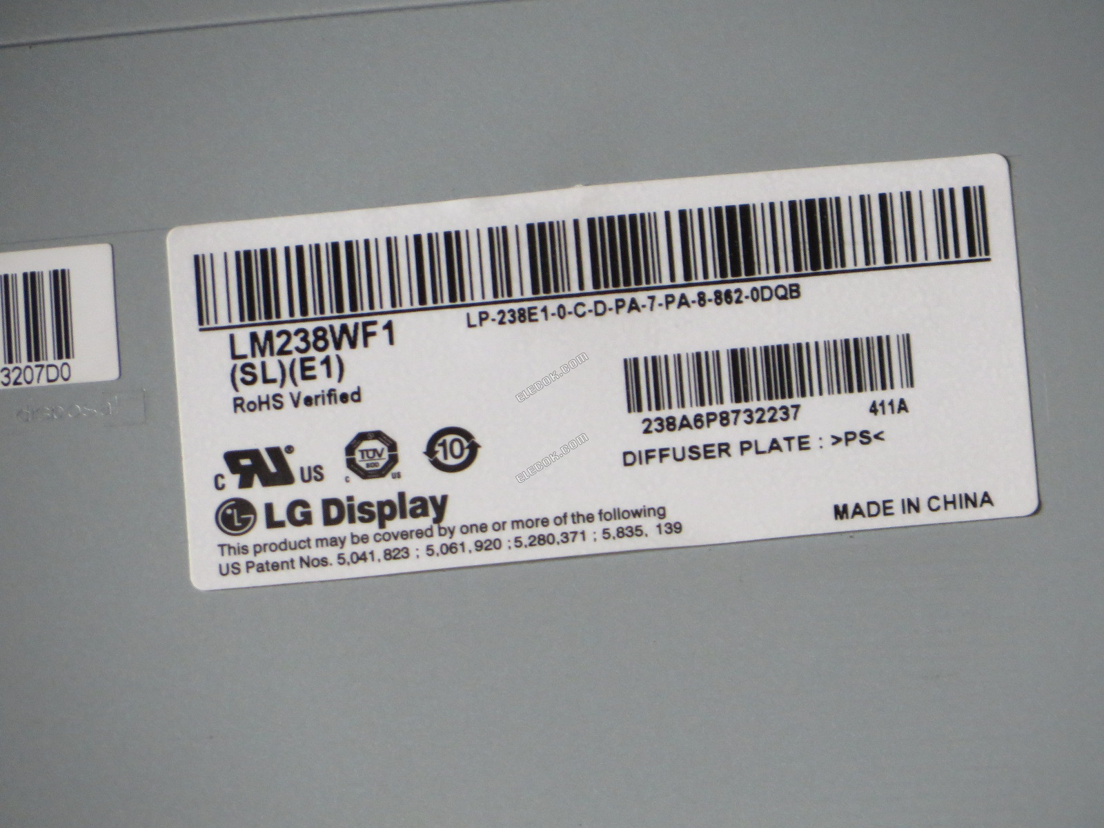 LM238WF1-SLE1 LG Display 23,8" a-Si TFT-LCD Panel Nepoužité Staré Skladové Zásoby 