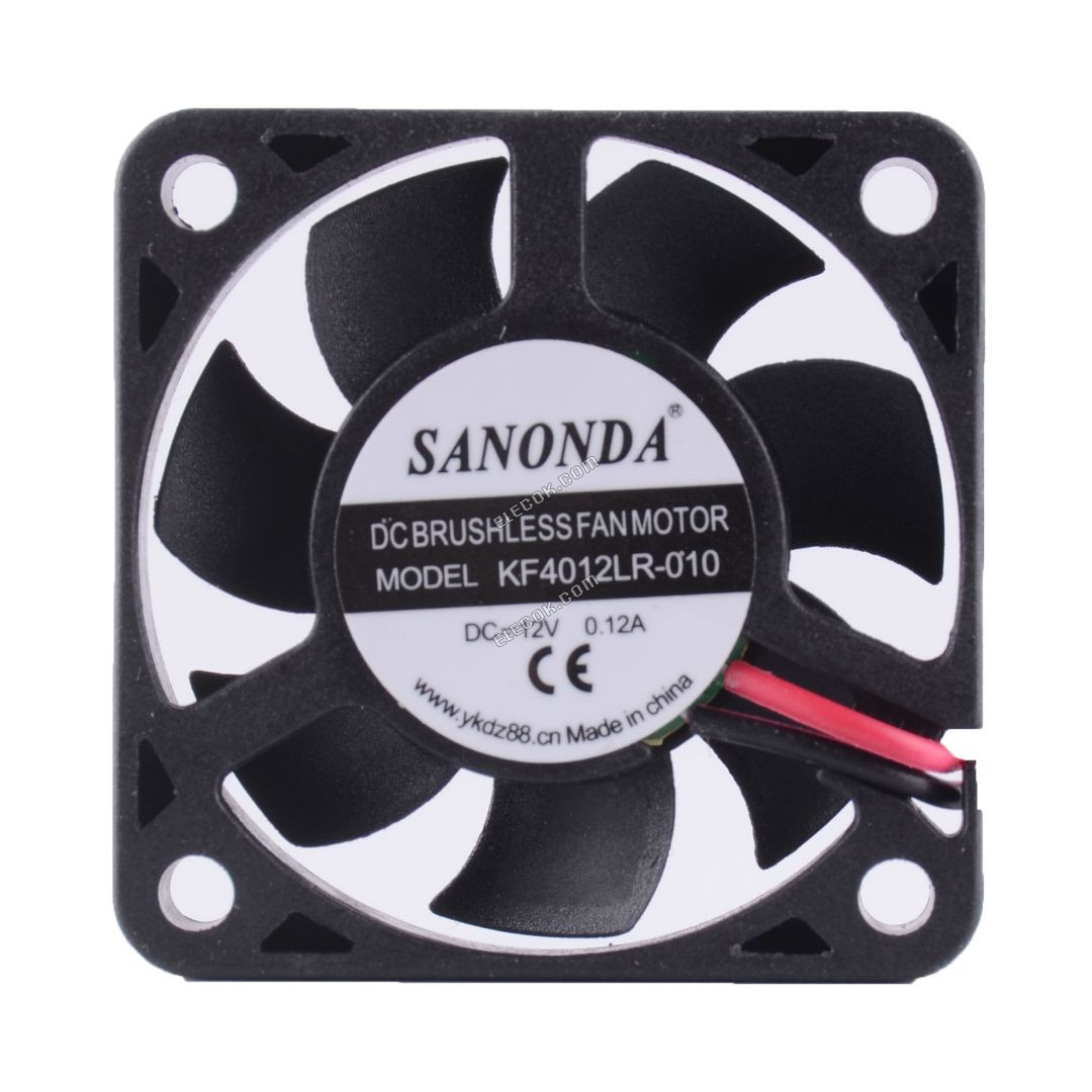SANONDA KF4012LR-010 12V 0,12A 2 vezeték Hűtőventilátor 
