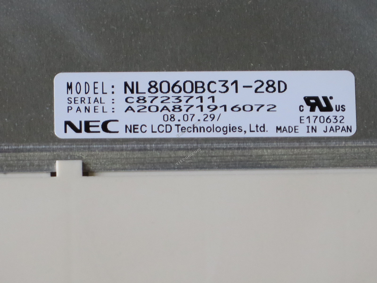 NL8060BC31-28D NEC 12,1" A-Si TFT-LCD Panel 