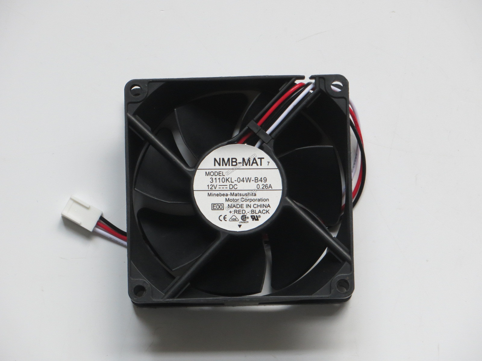 NMB Technologies 3110KL-04W-B49-E00 12v 0,26A 3 vezeték Ventilátorok 