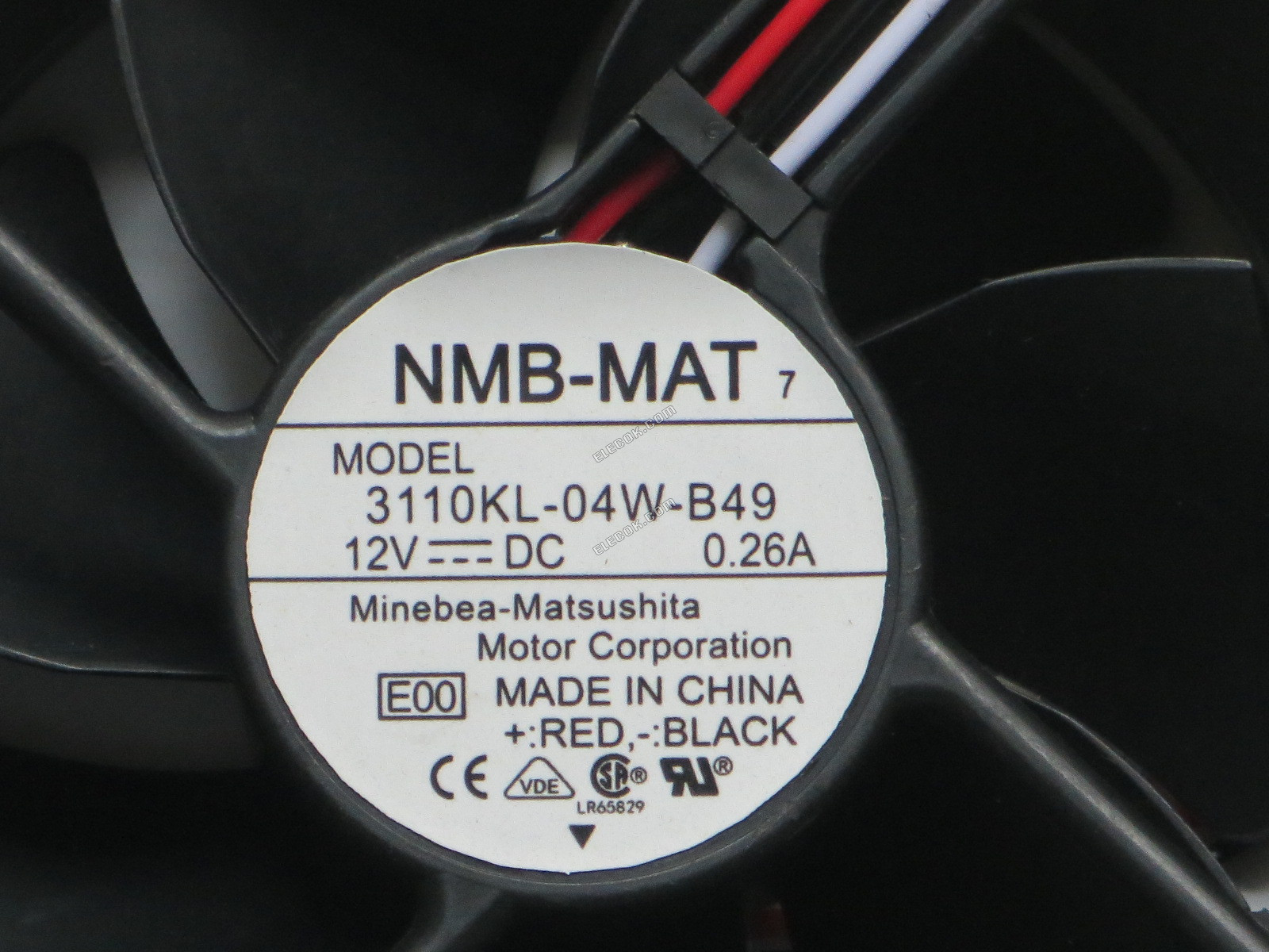 NMB Technologies 3110KL-04W-B49-E00 12v 0,26A 3 vezeték Ventilátorok 
