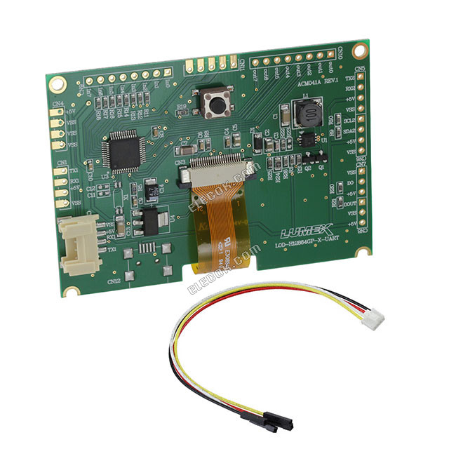 LOD-H12864GP-Y-UR Lumex, Inc. 128X64 PIXELů UART OLED MODUL Y displej panel 2,42" 