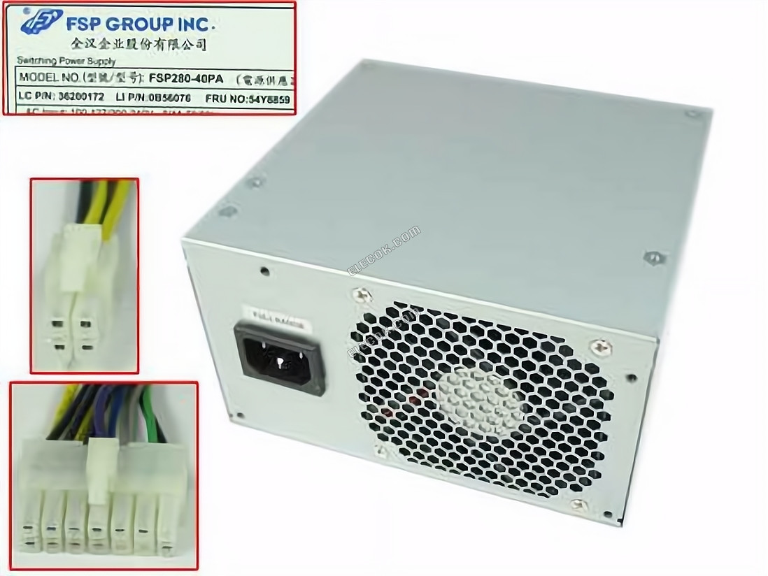 FSP Group Inc FSP280-40PA Server - Napájecí Zdroj 280W, FSP280-40PA, 36200172, 0B56076, 54Y8859, použitý 