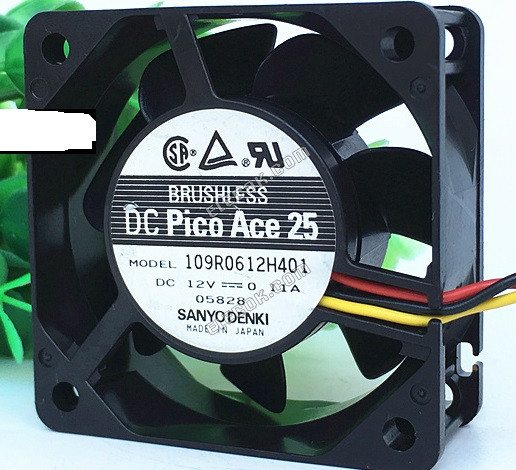 Sanyo 109R0612H401 12V 0,11A 1,32W 3 vezeték Hűtőventilátor 