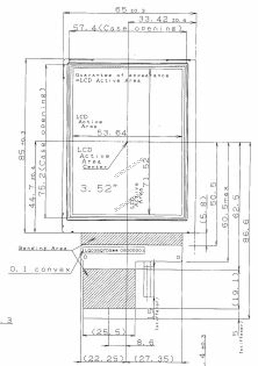 LQ035Q7DB03 SHARP 3,5" a-Si TFT-LCD Panel 