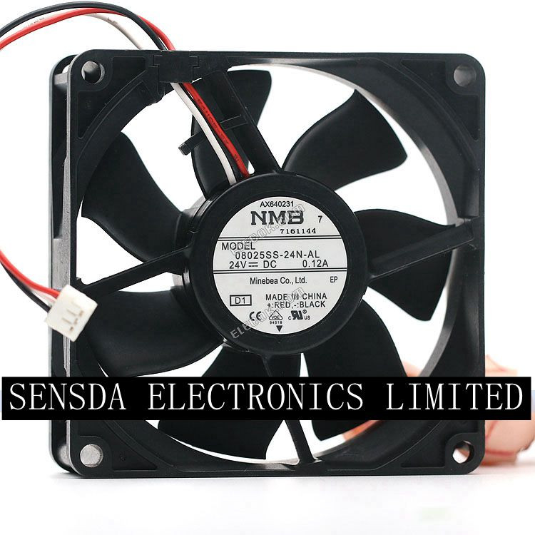 NMB 08025SS-24N-AL 8cm 8025 DC 24V 0,12A Chladicí Ventilátor 3100RPM 41.3CFM 
