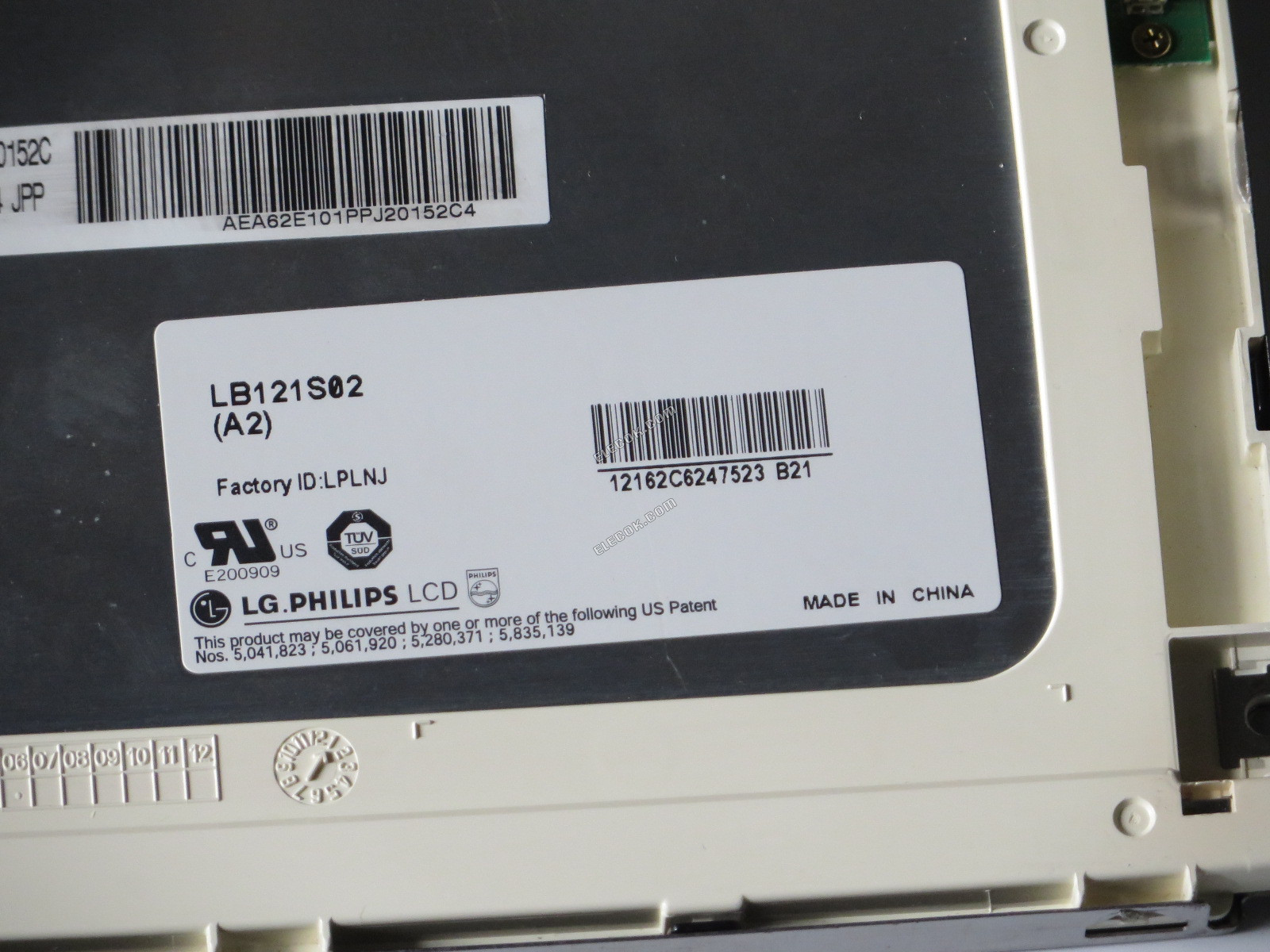 LB121S02-A2 LG.Philips LCD 12,1" a-Si TFT-LCD Panel použitý 