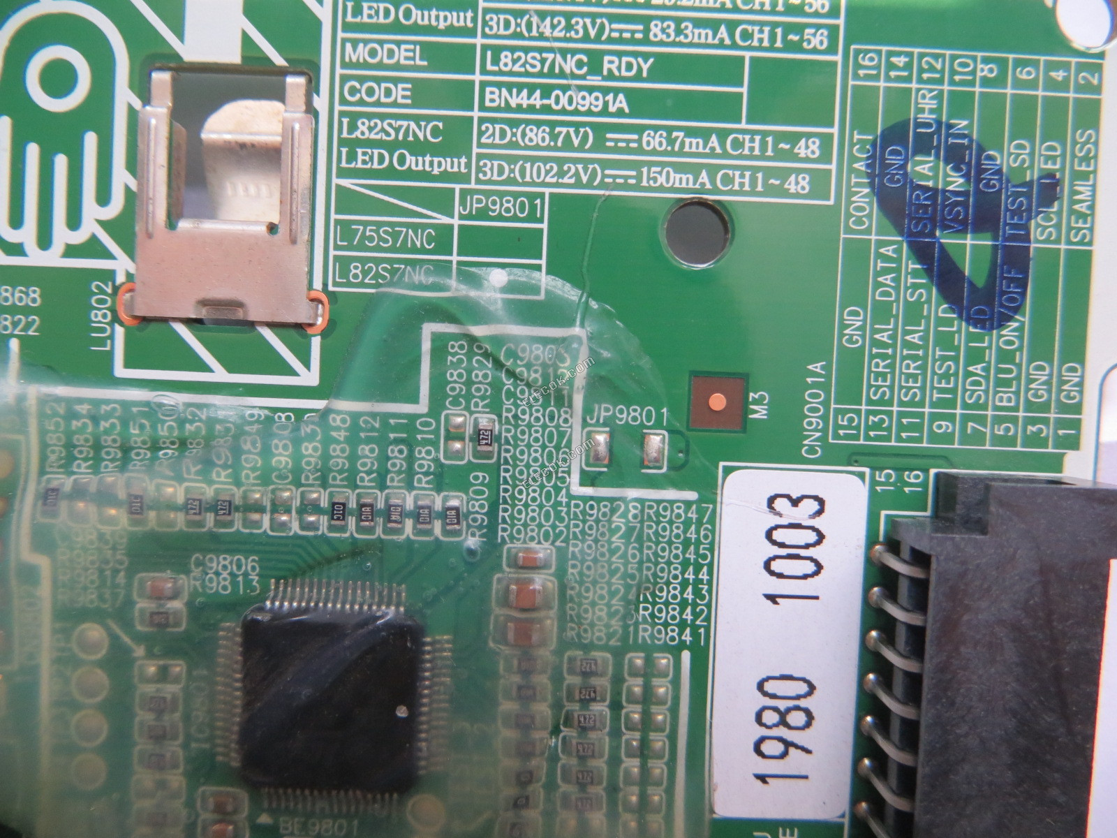 Samsung BN44-00991A L82S7NC_RDY BN4400991A Tápegység Egység/ LED Meghajtópanel QN82Q70RAFXZA QN85Q7DRAFXZA, használt 