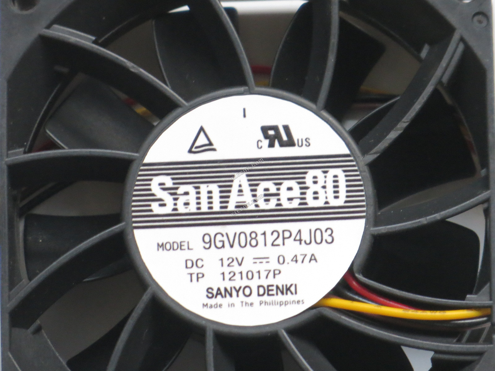 Sanyo 9GV0812P4J03 DC 12V 0,47A 4 vezeték Hűtőventilátor 