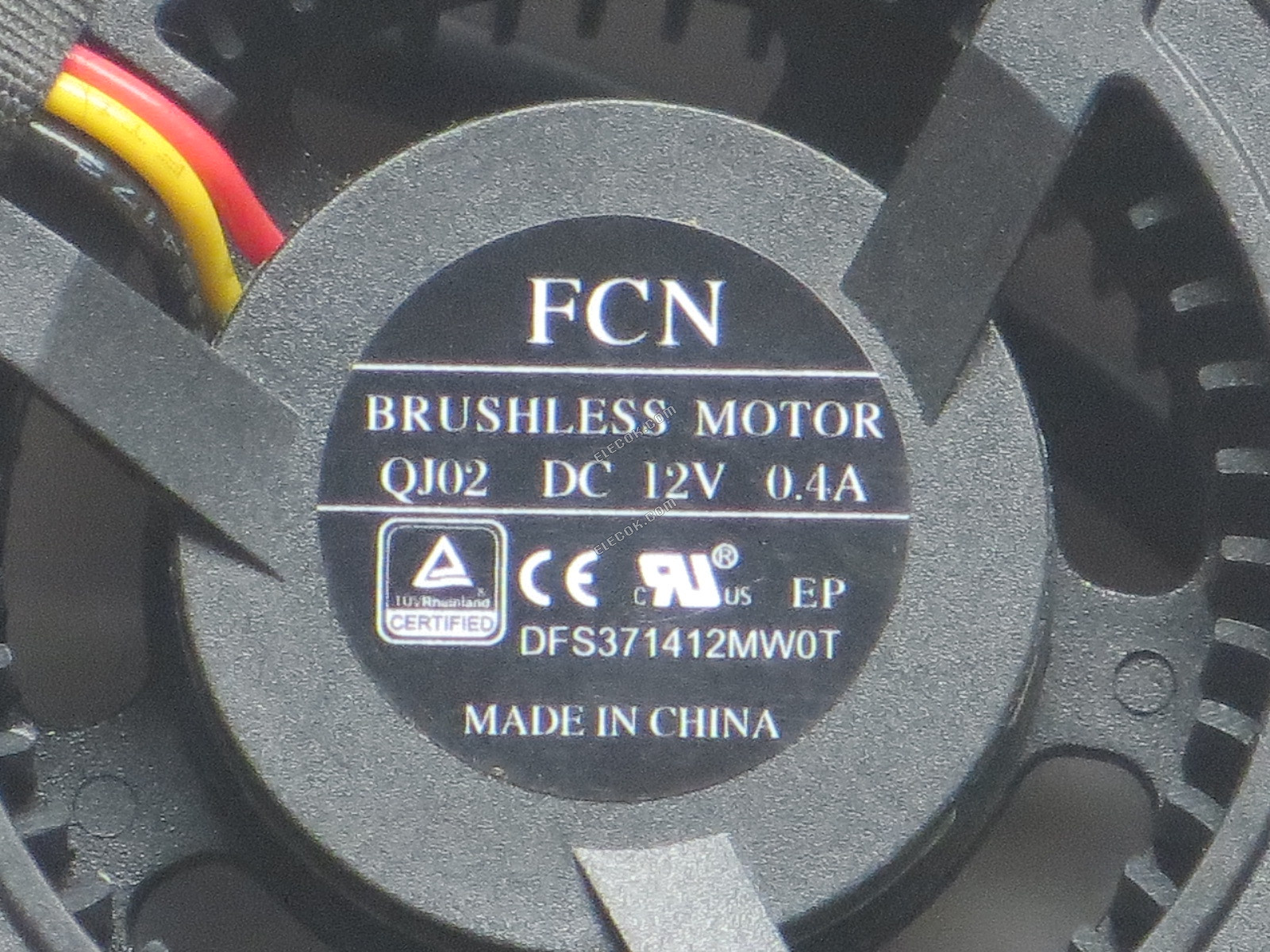 Forcecon DFS371412MWOT DC 12V 0,4A, 3 Vodiče Ventilátor 