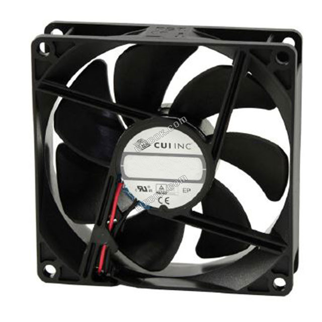 CFM-9225V-117-177-20 CUI, Inc. VENTILáTOR AXIáLIS 92X25MM 12VDC HUZAL 3 Huzal Kivezetések 
