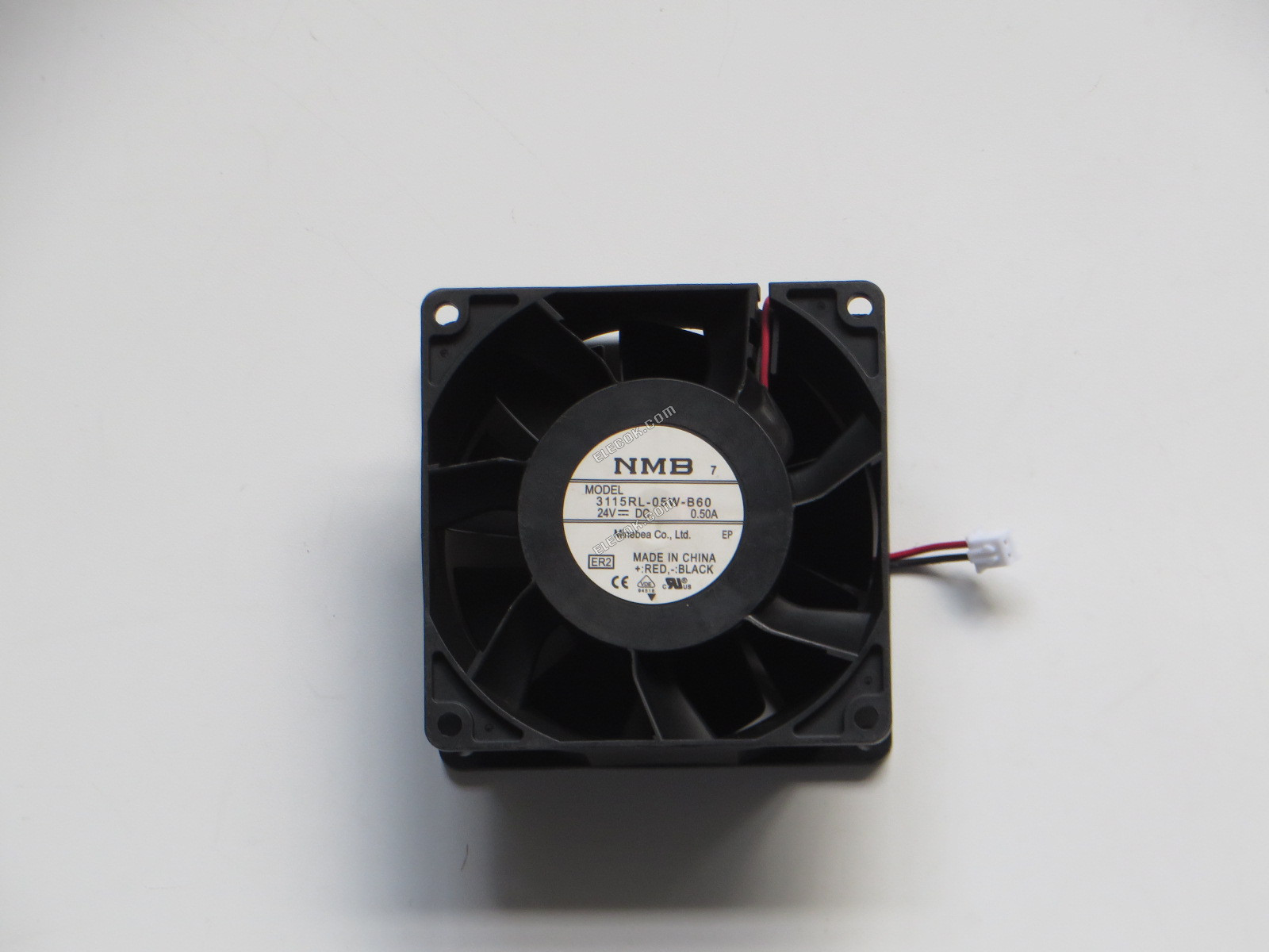 NMB 3115RL-05W-B60 24V 0.50A 2 vezeték hűtőventilátor Felújított 
