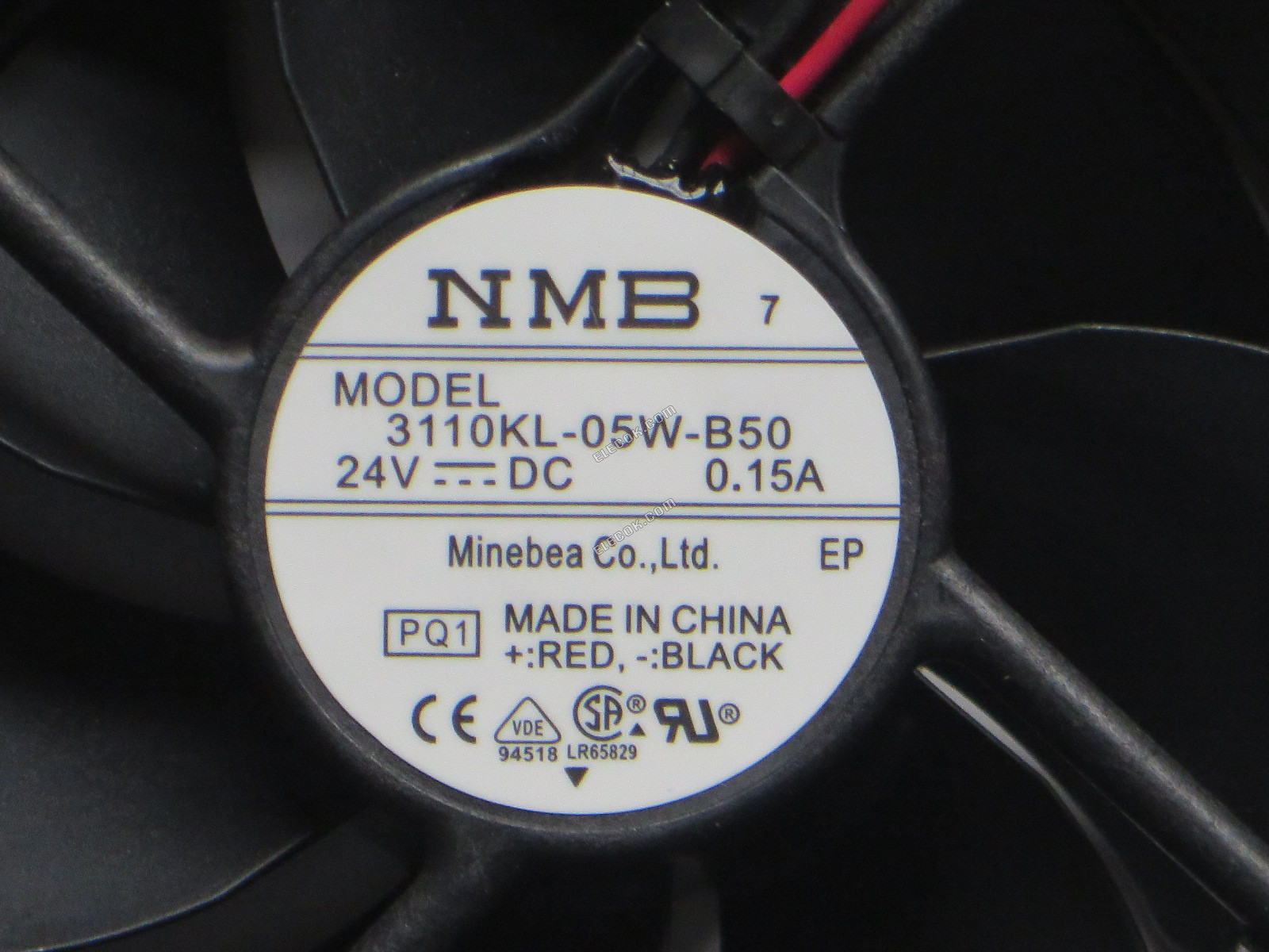 NMB 3110KL-05W-B50 24V 0,15A 2 vezeték Hűtőventilátor, Használatlan Régi Készlet 