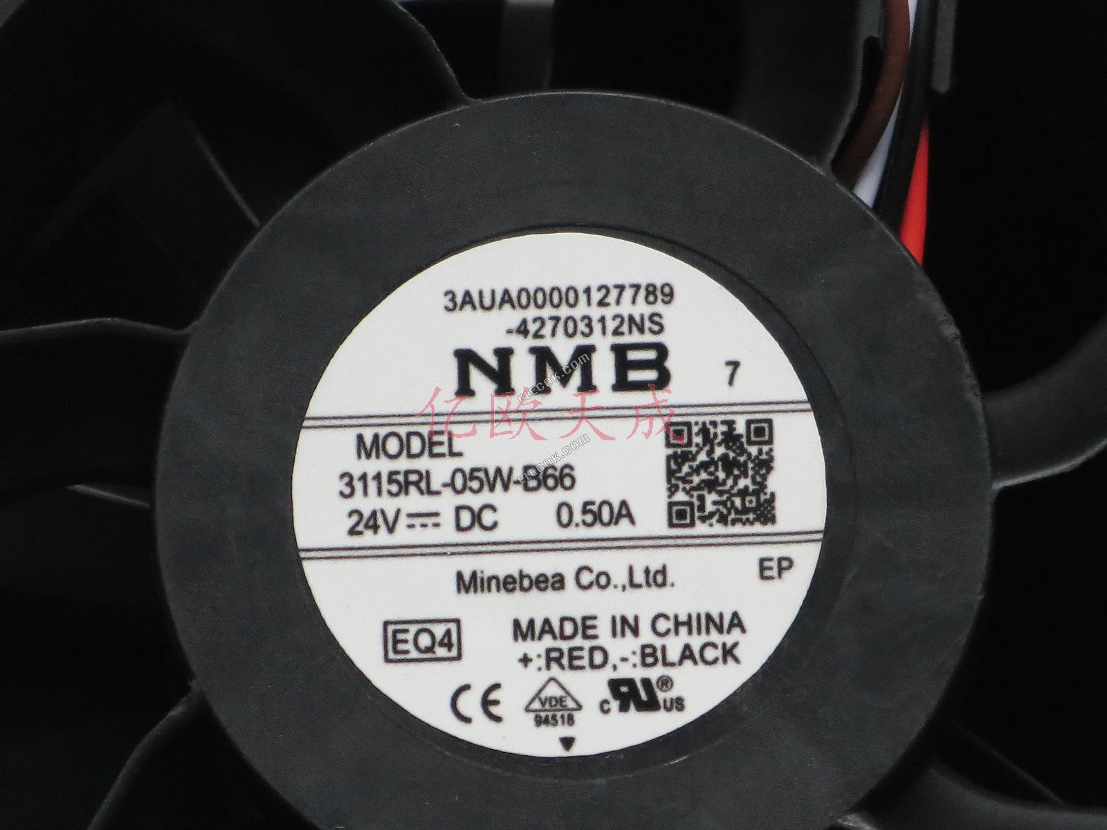 NMB 3115RL-05W-B66 24V 0.50A 4 vodiče chladicí ventilátor s JST konektor, repasovaný 