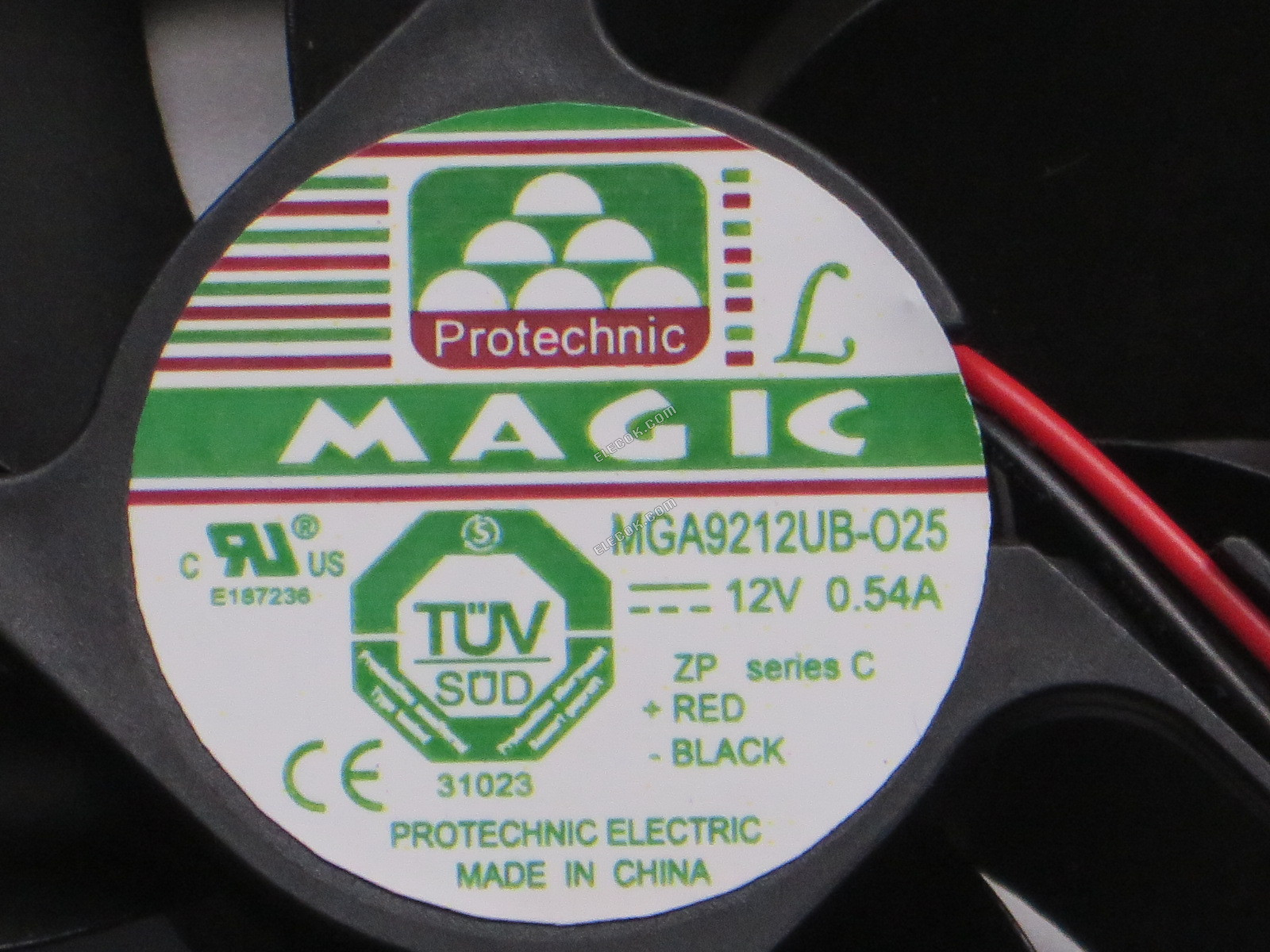 MAGIC MGA9212UB-O25 12V 0,54A 2 vodiče chladicí ventilátor 