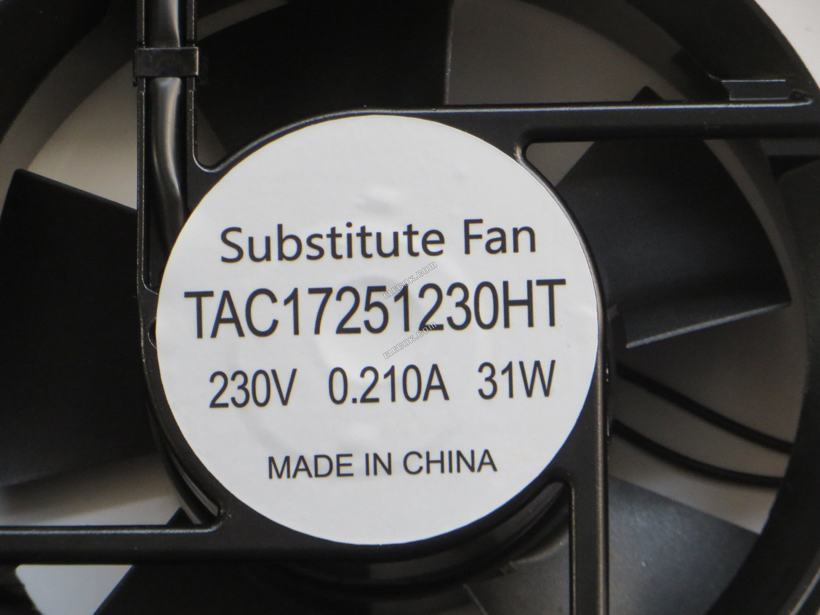 U.S.TOYOFAN TAC17251230HT 230V 2 vezeték Hűtőventilátor helyettesítő 