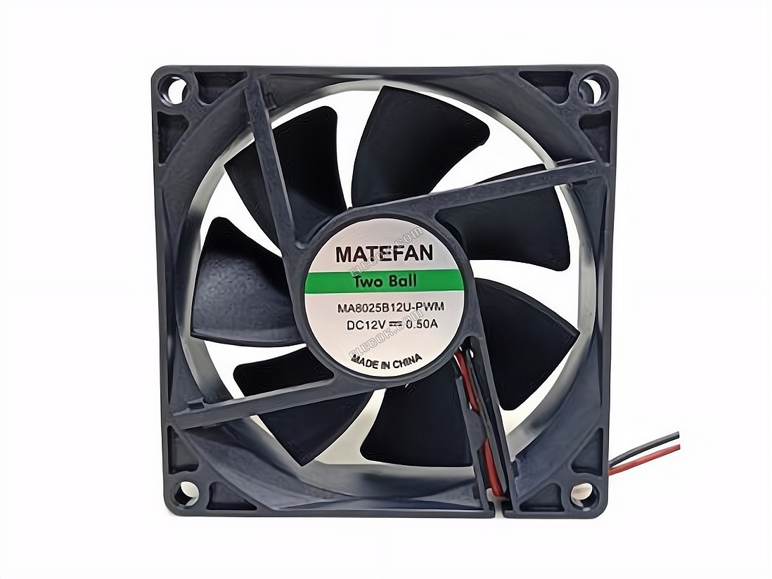 MATEFAN MA8025B12U-PWM Serverový čtvercový Ventilátor MA8025B12U-PWM 2 Vodiče 