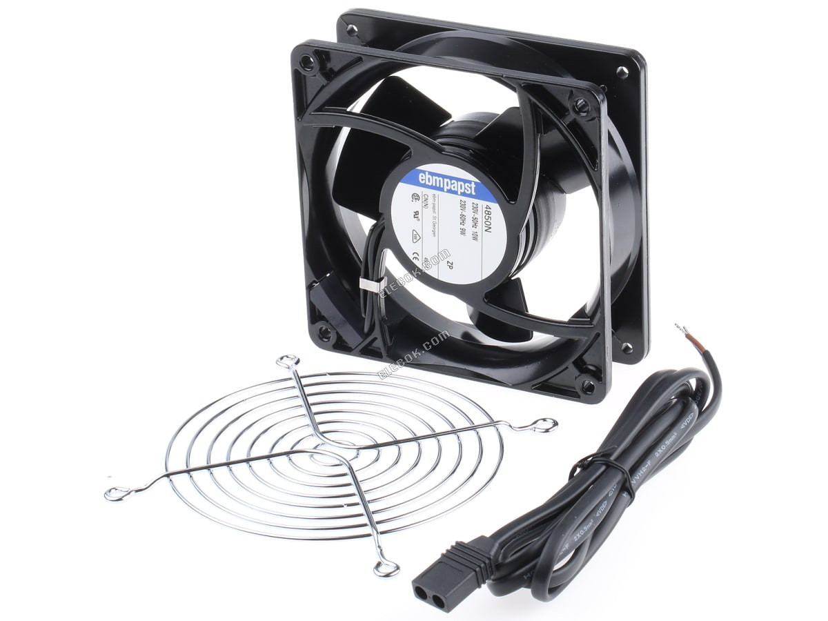 4650Z-KR0 ebm-papst, 230 V váltóáram, VáLTóáRAM Axiális Ventilátor Kit, 119 x 119 x 38mm, 160m³/h, 19W 