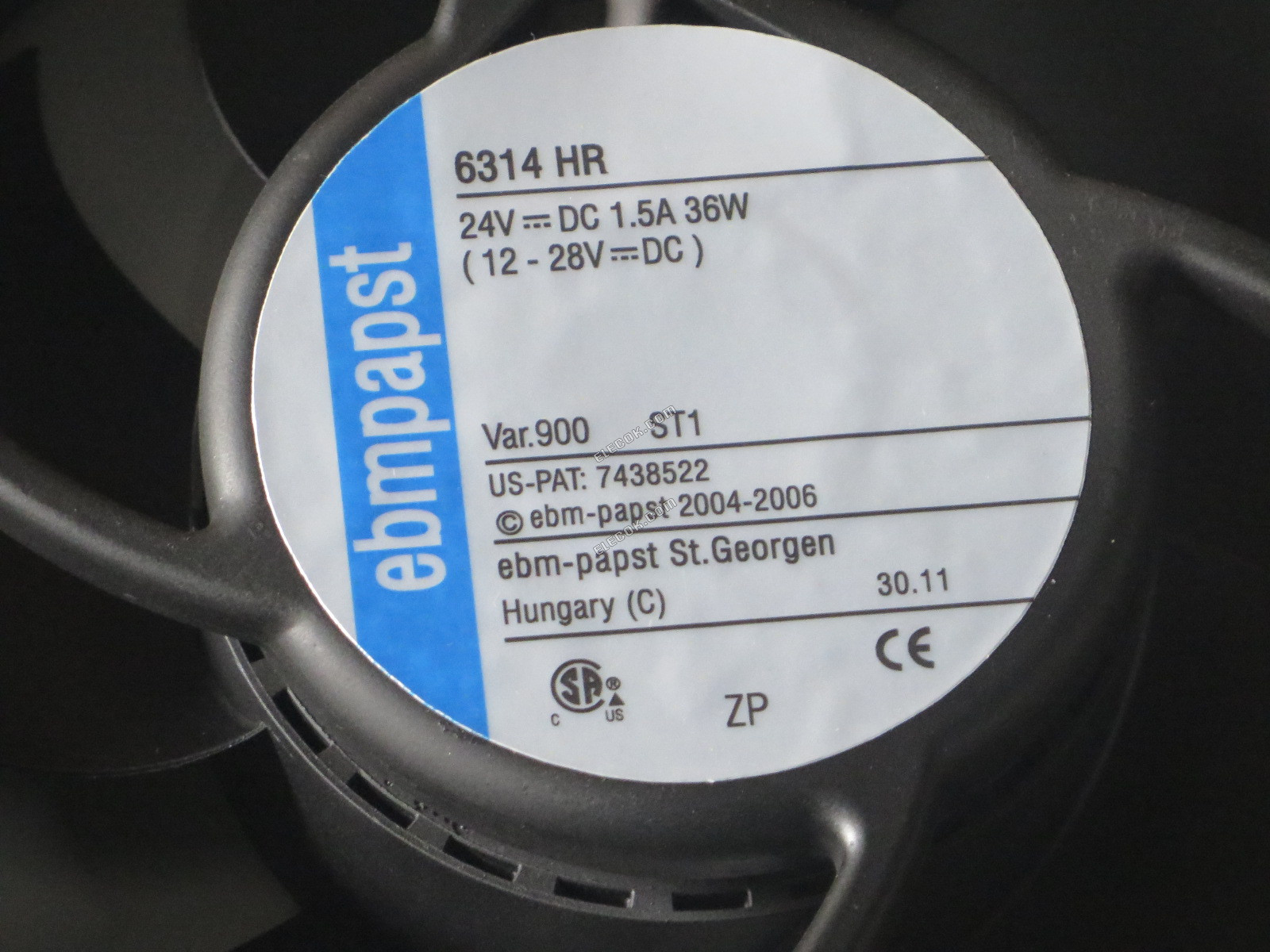 EBM 6314HR 17251 24V 36W 2 vodiče Chladicí Ventilátor s ABB konektor, repasovaný 