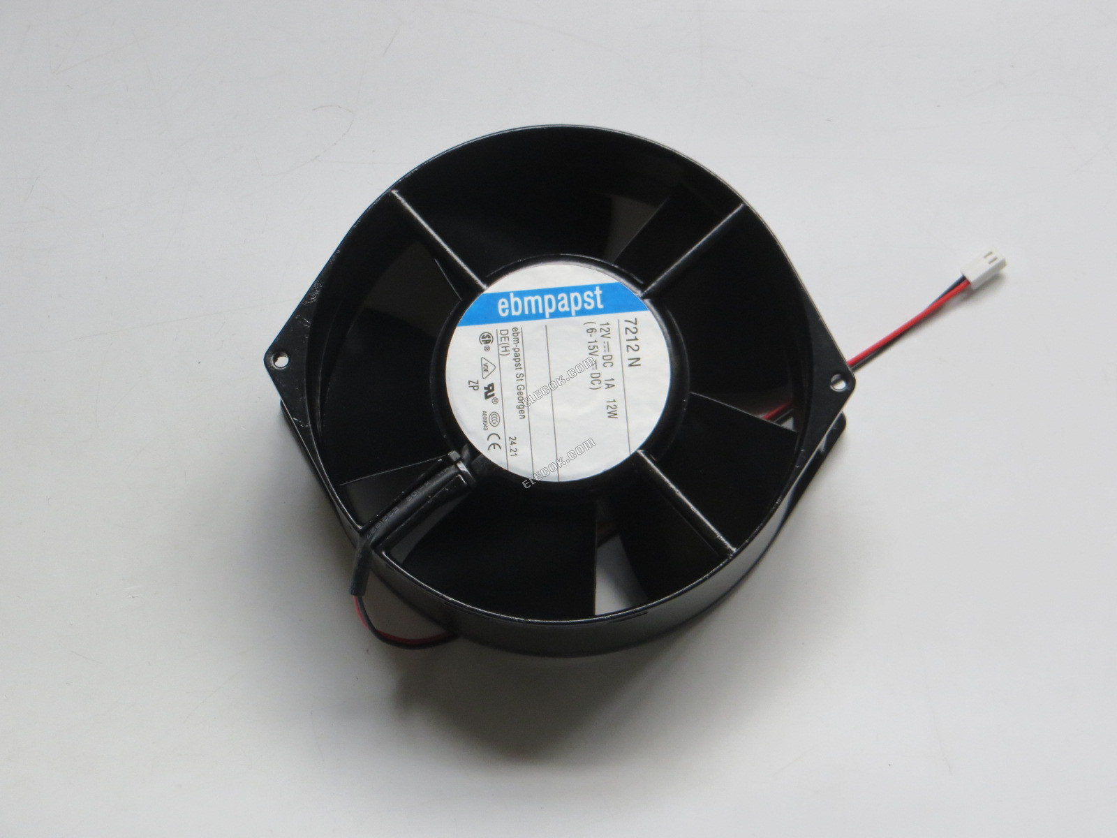 Ebmpapst 7212N 12V 1A 12W 2 vezeték Hűtőventilátor 