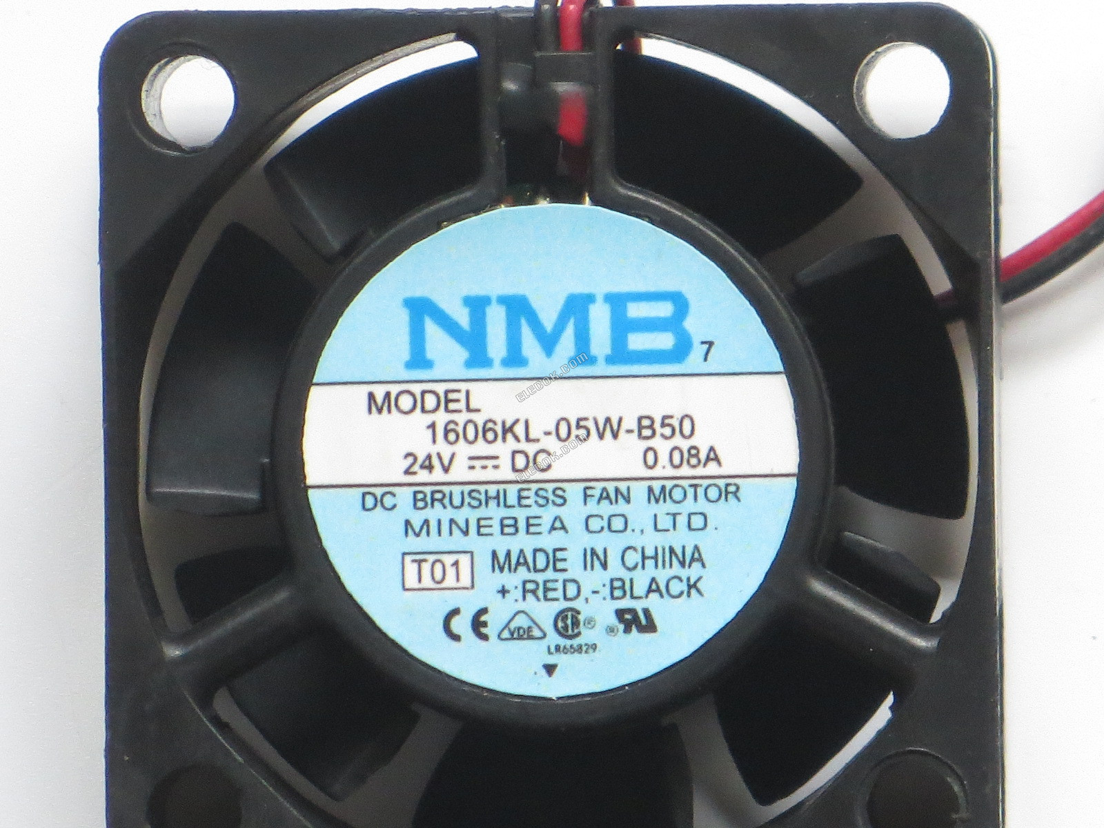 NMB 1606KL-05W-B50-T01 24V 0,08A 2 vezeték Ventilátor 