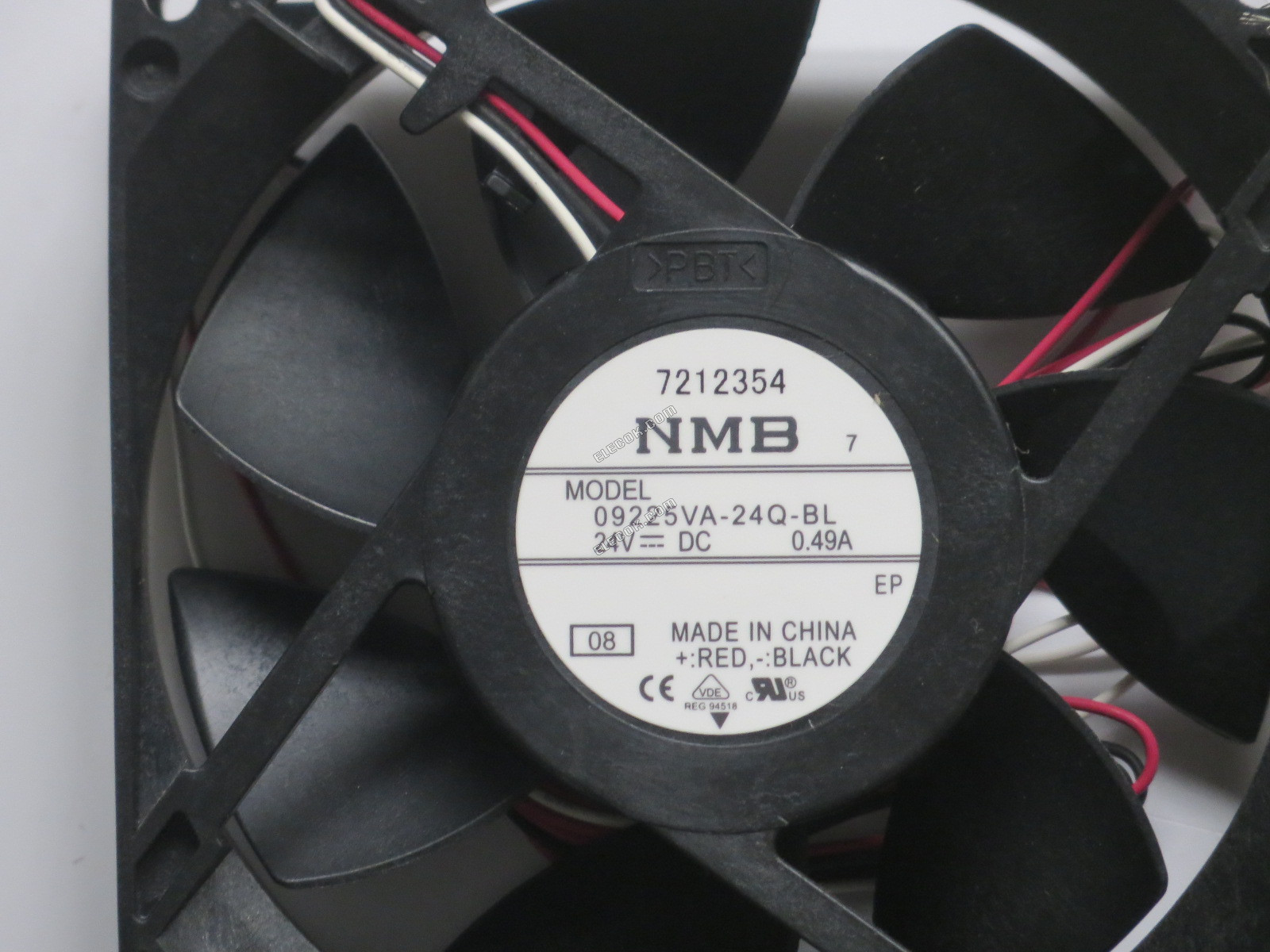 NMB 09225VA-24Q-BL 24V 0,49A 3 vezeték Hűtőventilátor nélkül csatlakozó, új 
