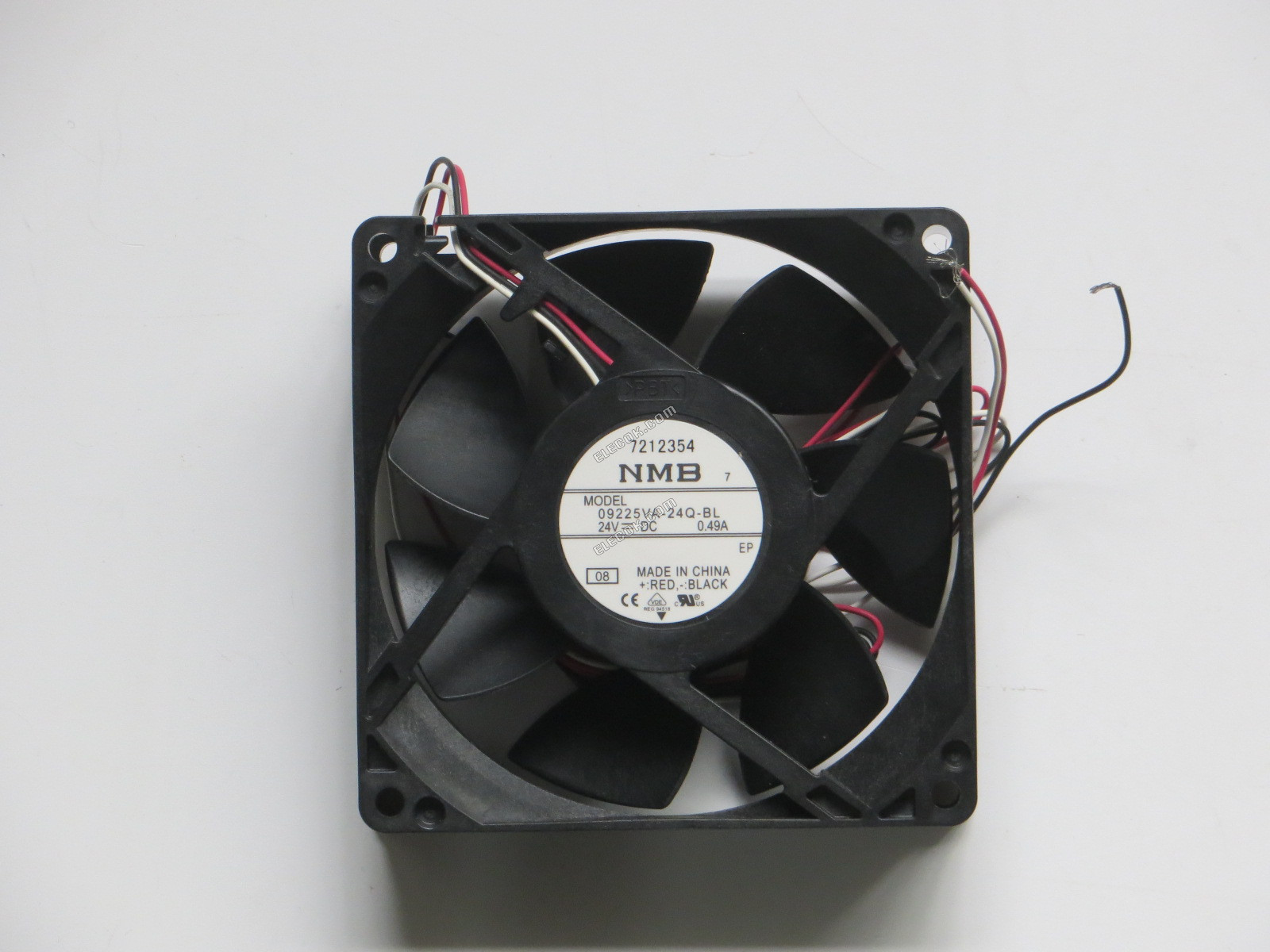 NMB 09225VA-24Q-BL 24V 0,49A 3 vezeték Hűtőventilátor nélkül csatlakozó, új 