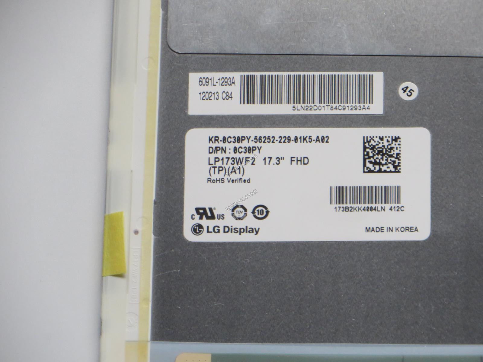 LP173WF2-TPA1 LG Display 17,3" a-Si TFT-LCD Panel 