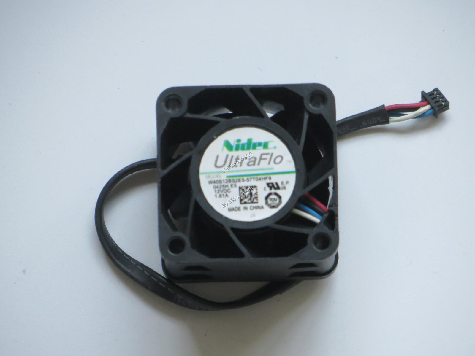 NIDEC W40S12BS2E5-57T04HF9 12V 1,61A 4 vodiče Chladicí Ventilátor 