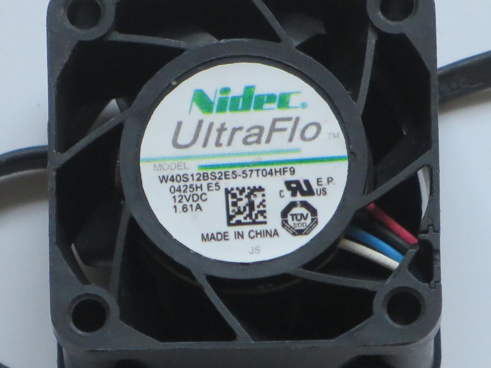 NIDEC W40S12BS2E5-57T04HF9 12V 1,61A 4 vodiče Chladicí Ventilátor 