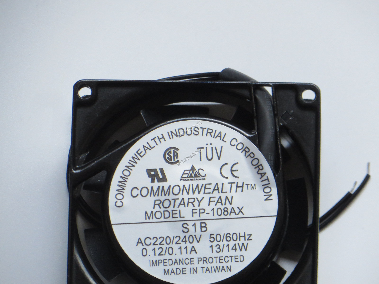 Commonwealth FP-108AX 220/240V 0,12/0.10A 13/14W 2 vodiče Chladicí Ventilátor 