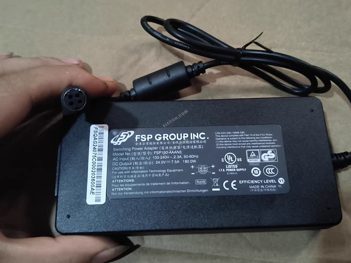 FSP FSP180-AAAN3 24V 7,5A 180W 4PIN AC Spínaný Napájecí Adaptér Pro Napájecí Zdroj Charger 