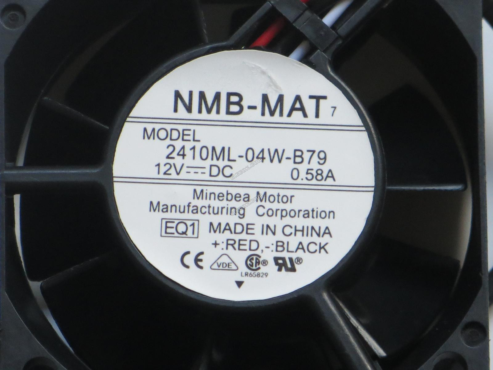NMB 2410ML-04W-B79-EQ1 12V 0,58A 3 vezeték Hűtőventilátor 