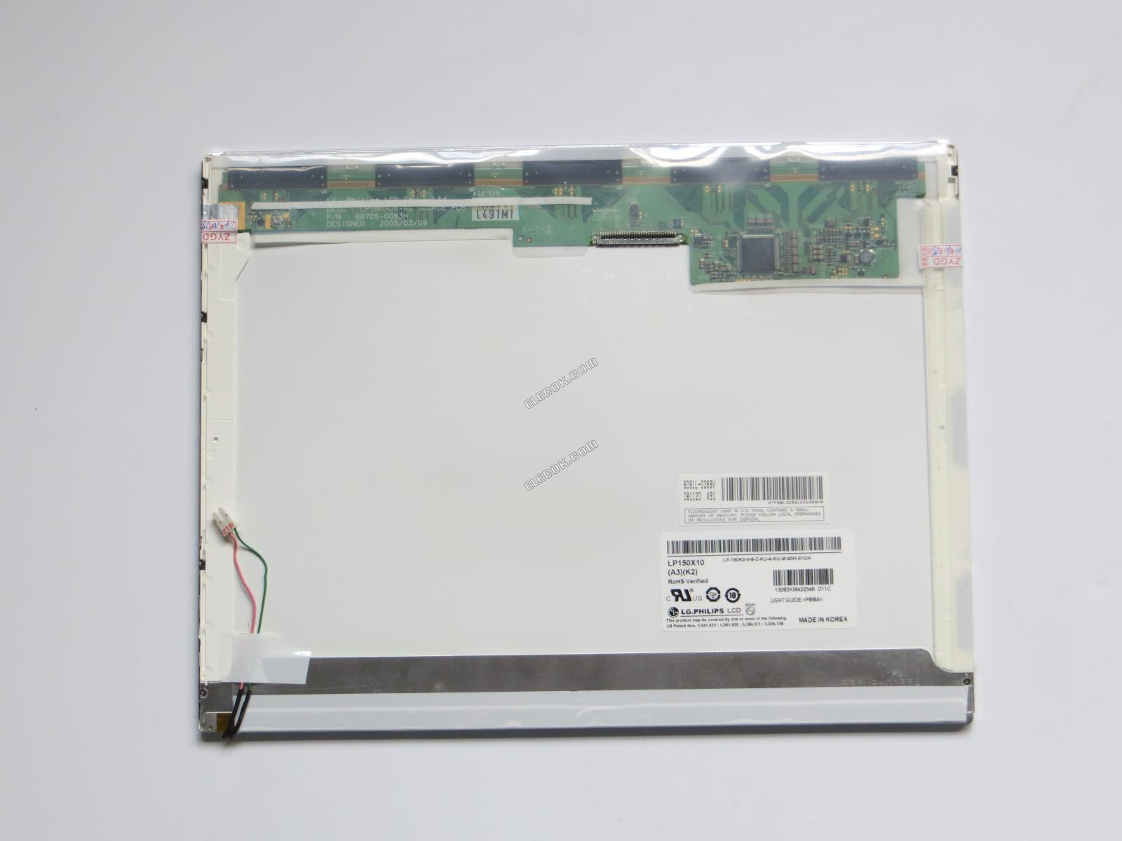LG LP150X10-A3K2 LCD LP150X10-A3K2, použitý 