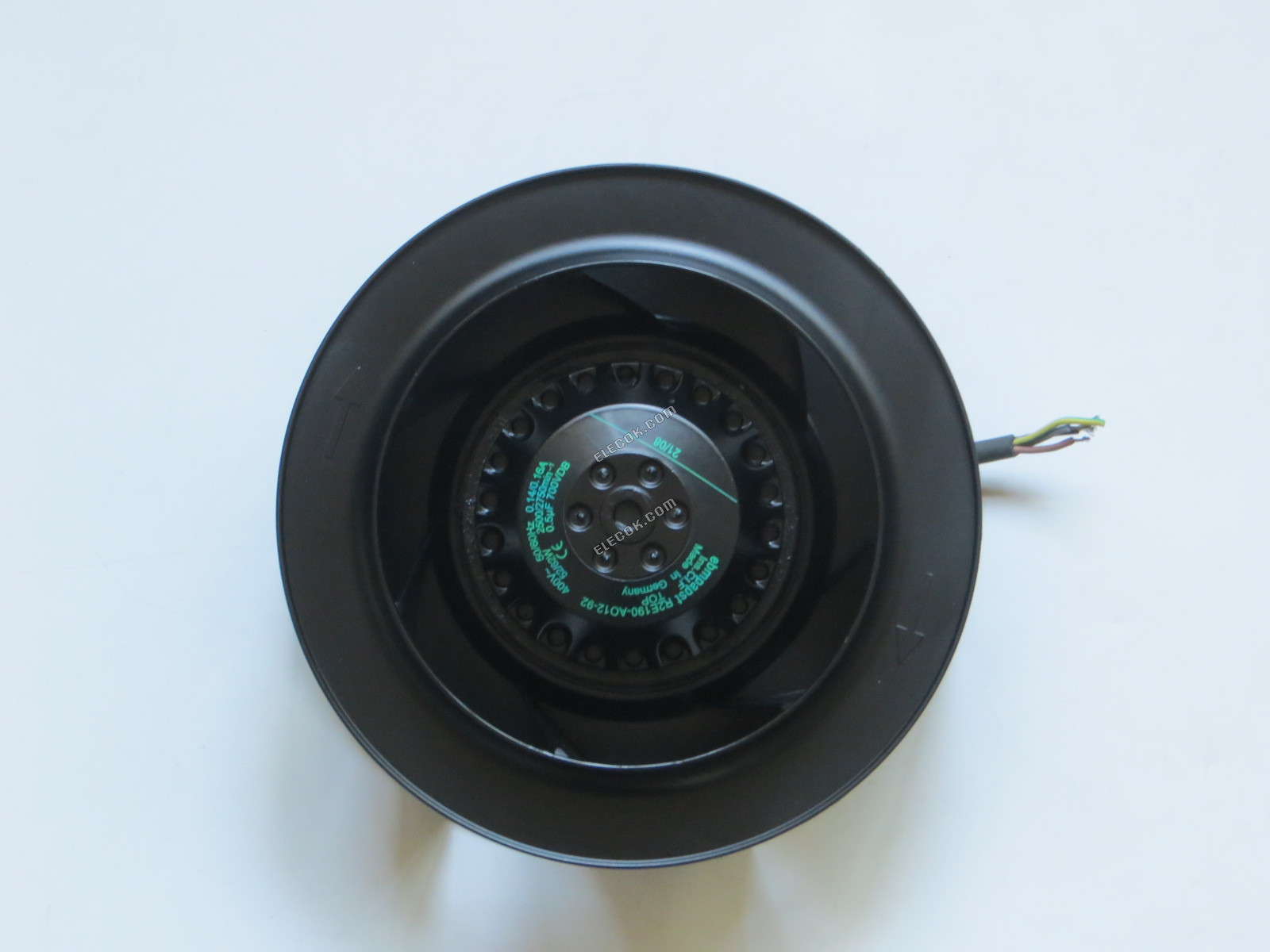 Ebmpapst R2E190-A012-92 400V 0,14/0,16A 52/62W 4 vodiče Chladicí Ventilátor, repasovaný 