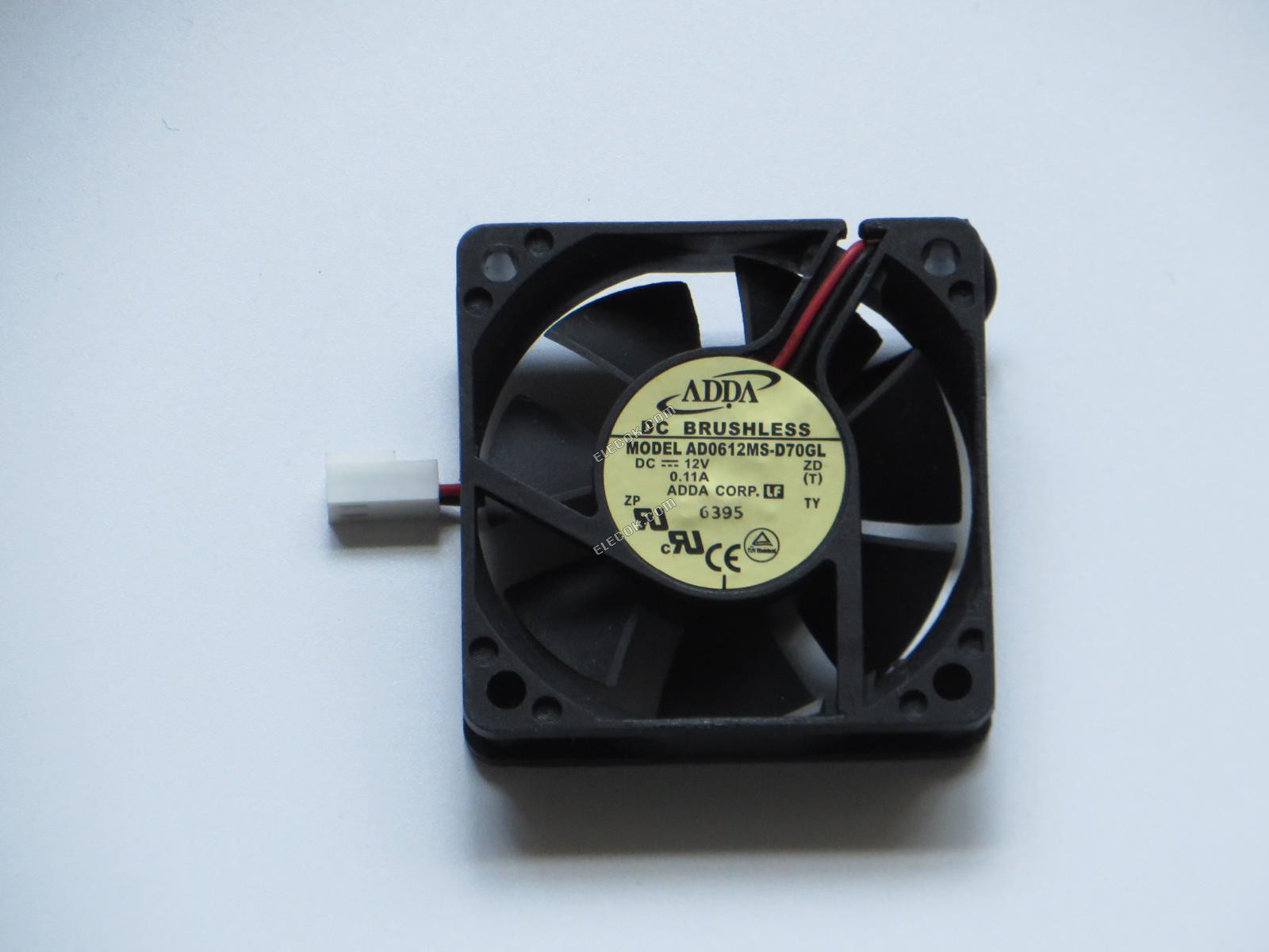 ADDA AD0612MS-D70GL 12V 0,11A 1,32W 2 vezeték Hűtőventilátor 