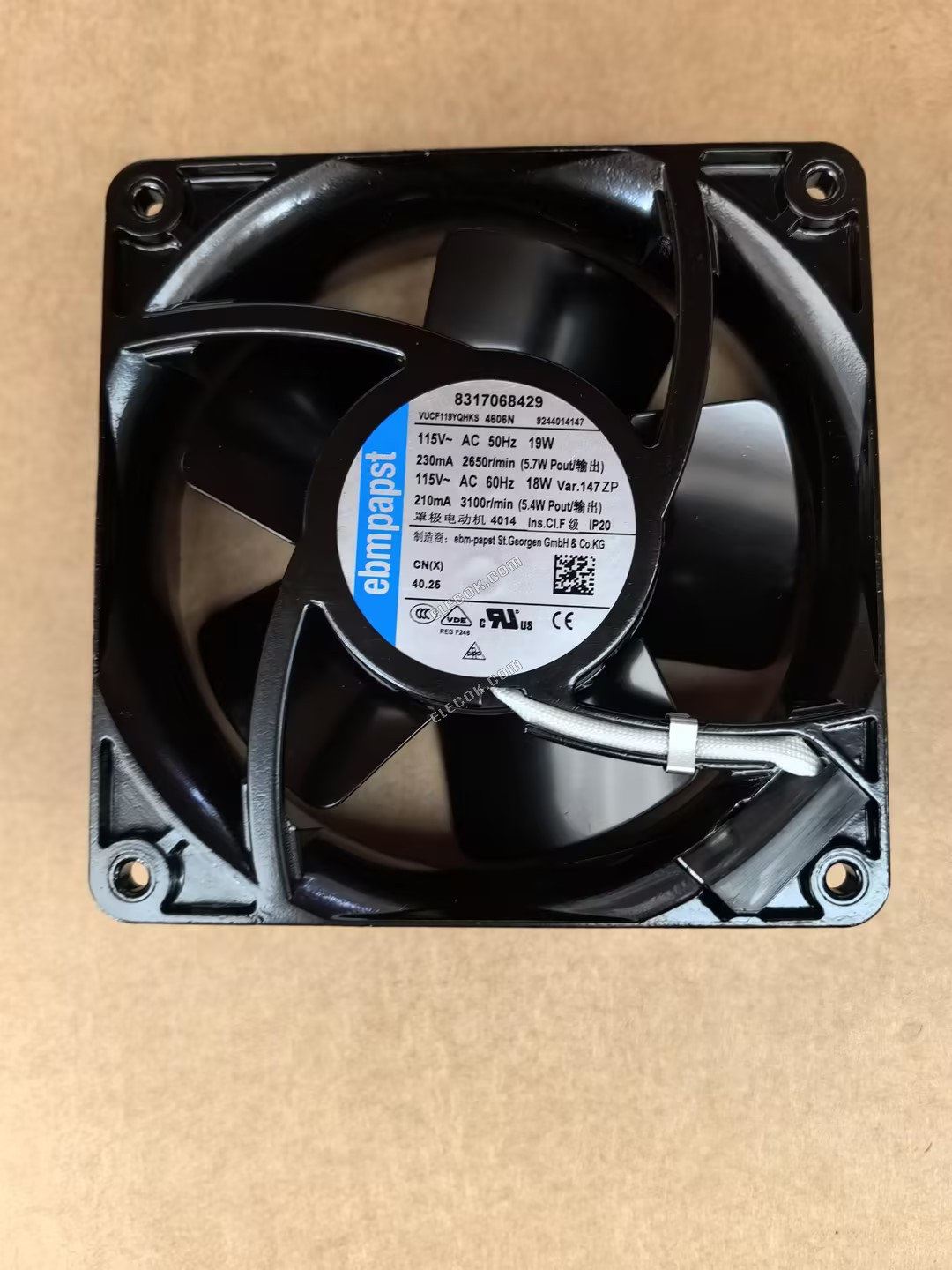 EBM-PAPST 4606N 115V 50/60HZ 18/19W ventilátor, új 