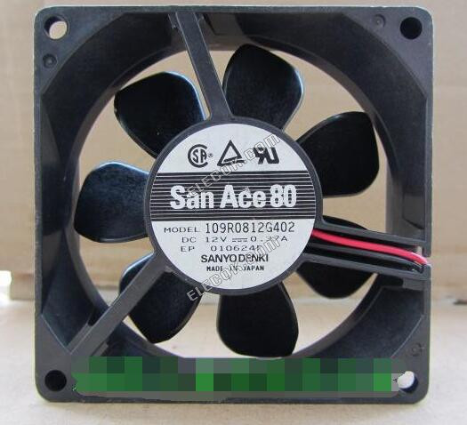 Sanyo 109R0812G402 12V 0,37A 4,44W 2 vodiče Chladicí Ventilátor 