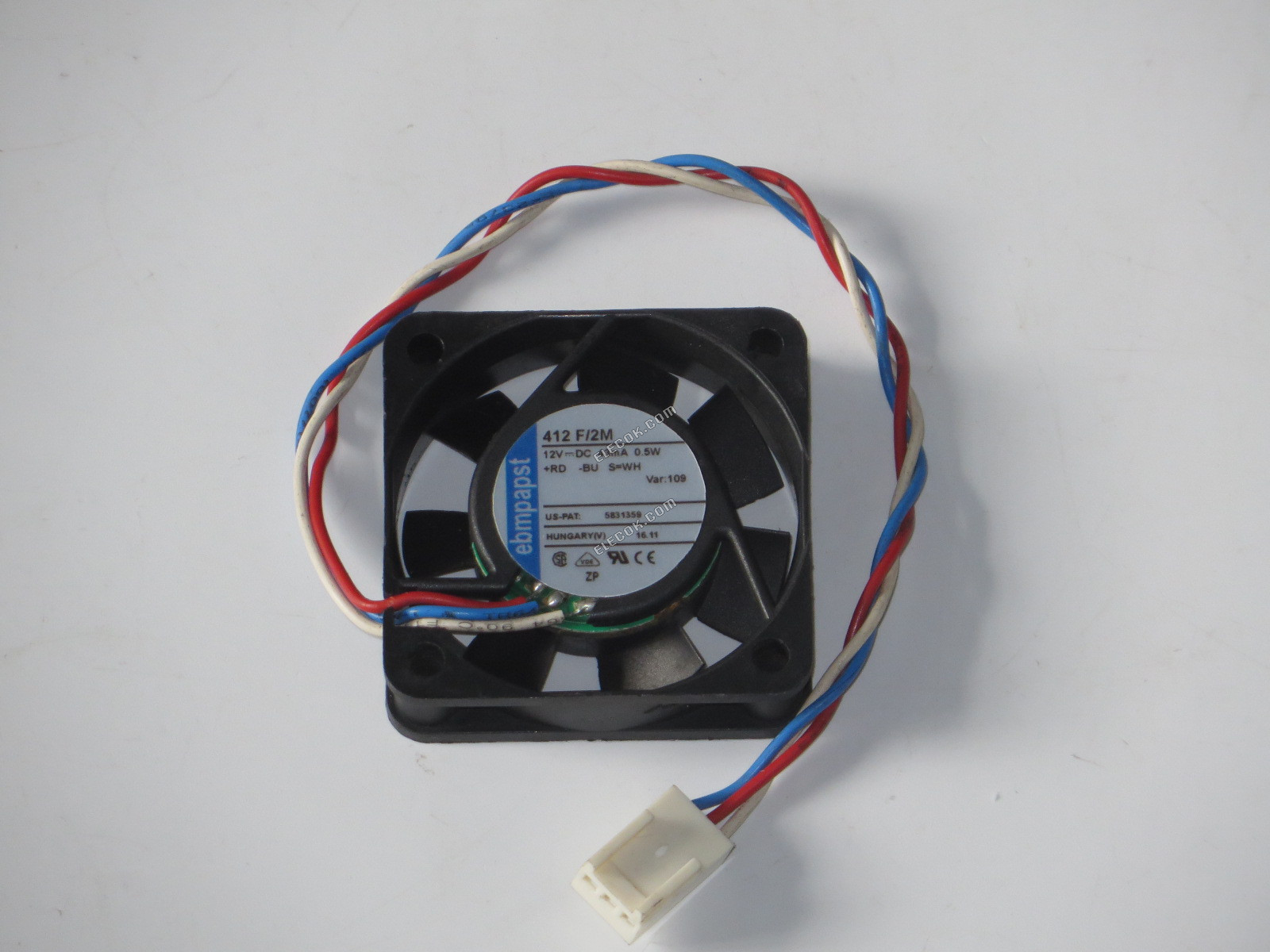 EBM-Papst 412F/2M 12V 43mA 0,5W 3 vezeték Hűtőventilátor 