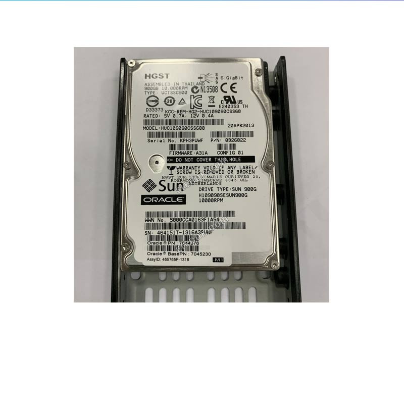 SUN 7045230 7044376 900G 10K 2.5 SAS 6Gb DE2-24P hard drive
